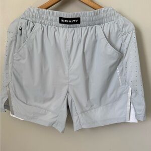 NWT Men's Alphalete Infinity Light Gray Lined Athletic Shorts
